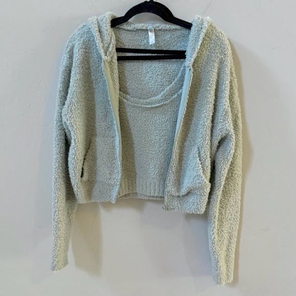 Skims Cozy Knit Bundle- Tank and Hoodie Full Zip Jacket. Sz Small - Picture 4 of 11